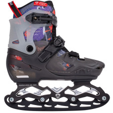 Rolki Łyżwy 2w1 dla dzieci regulowane LED Flying Eagle L8 czarne