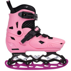 Rolki Łyżwy 2w1 dla dziewczynki Regulowane Flying Eagle S7 Nimbus różowe