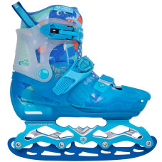 Rolki Łyżwy 2w1 dla dzieci regulowane LED Flying Eagle L8 niebieski
