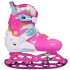 Rolki Łyżwy 2w1 dla dziewczynki regulowane LED Flying Eagle L6 Lumos różowe