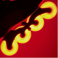 LED Kółka do Rolek FE Lazerwheelz 88A 4 szt czerwony