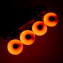 LED Kółka do Rolek Flying Eagle Lazerwheelz 76 mm/88A 4 szt pomarańczowy